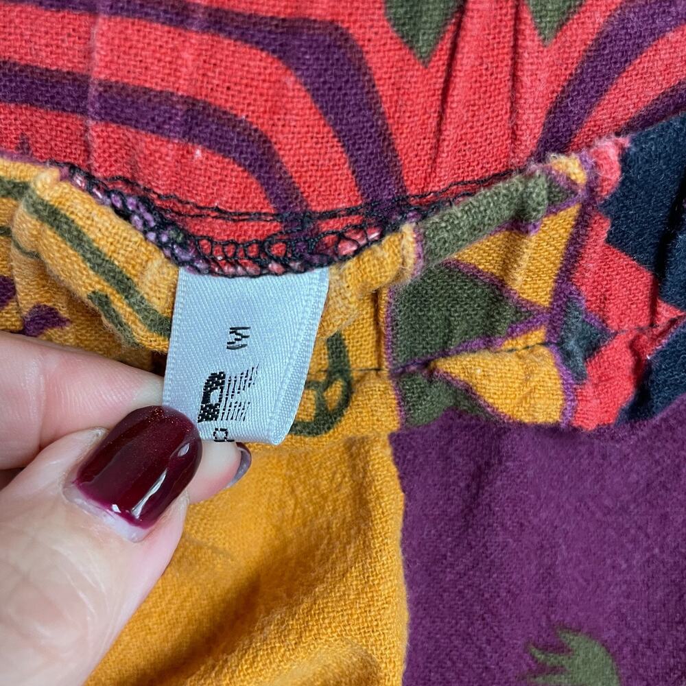 Thai Patchwork Drop Crotch Harem Pants Medium Boh… - image 7